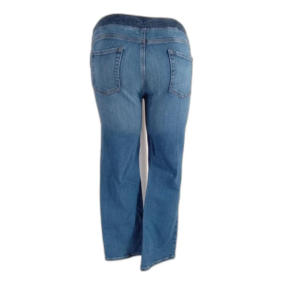 Lands End Jeans Girls XL 14H 16H Blue Denim Pants‎ Youth Kids Elastic Waist